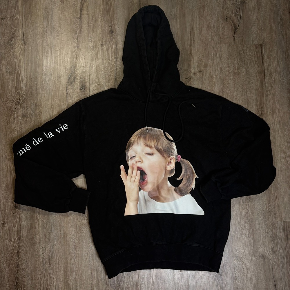 Acme De La Vie Hoodie Sweatshirt Black Large 2 Heavyweight 100% Cotton Pullover